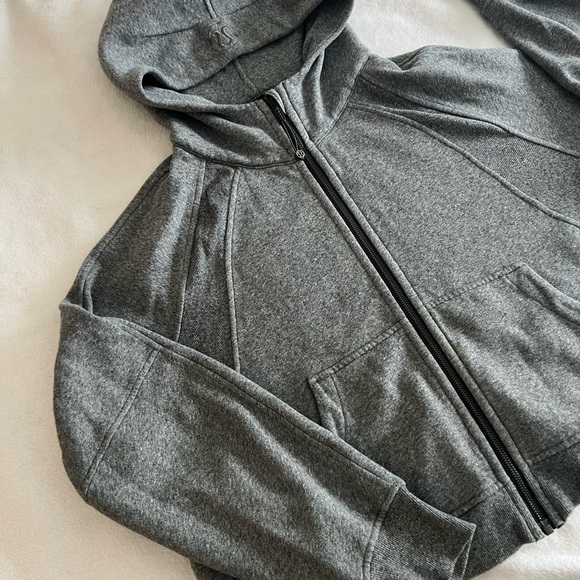 Lululemon $148 XXL cropped zip scuba hoodie dark heather gray - Picture 2 of 7